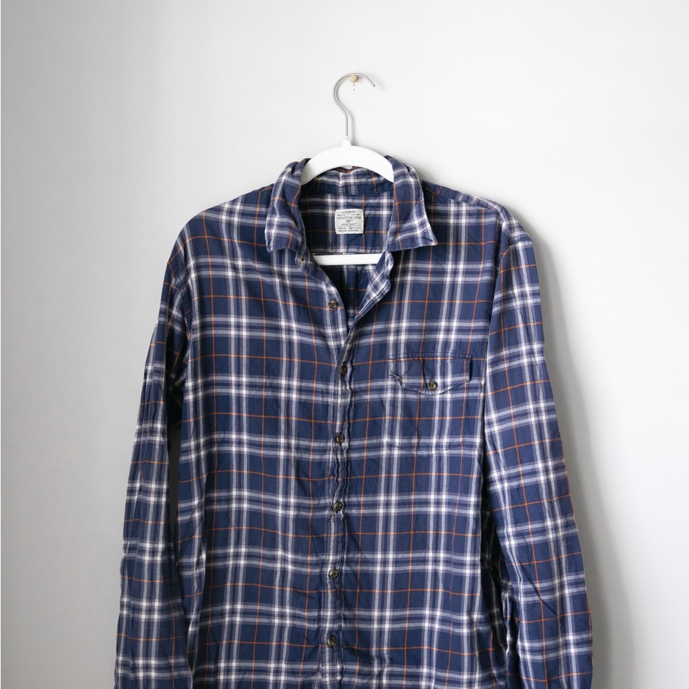 J.Crew Plaid Flannel Work Shirt - Men's Size Large